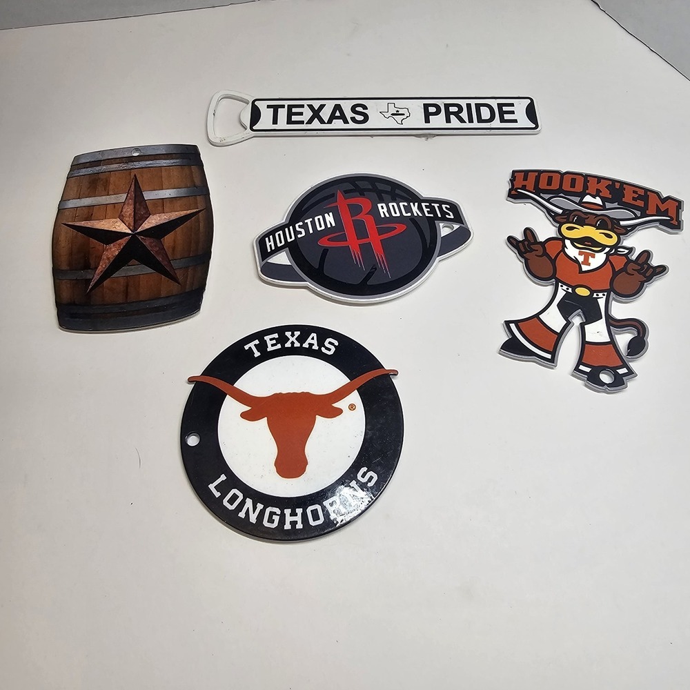 Texas Metal Magnets Bundle. Texan Texas Pride